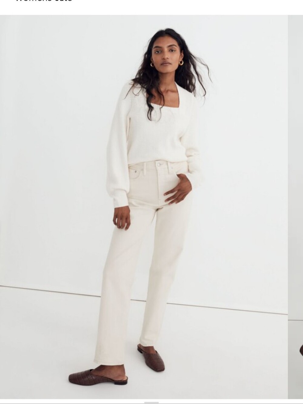 NWT Madewell Melwood Square-Neck Sweater
